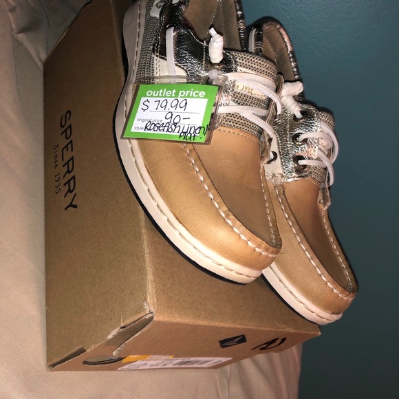 Sperry topsider rosefish linen/platinum W SZ 6 1/2 - Picture 4 of 6